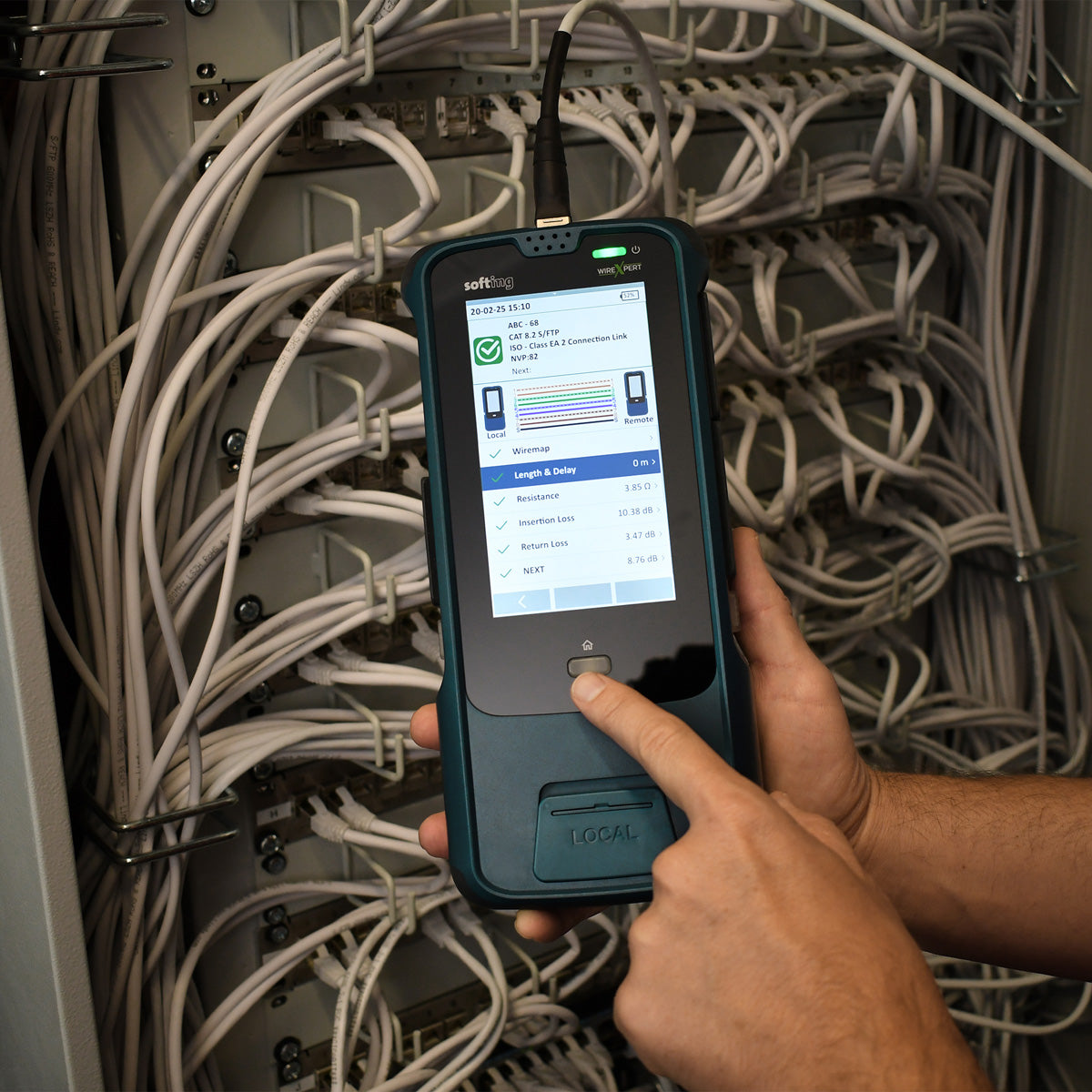 Softing IT Networks WireXpert MP C6A – Netzwerk-Kabeltester – Cat 6A, bis 600 MHz, RJ45, für Kupfer/Glasfaser
