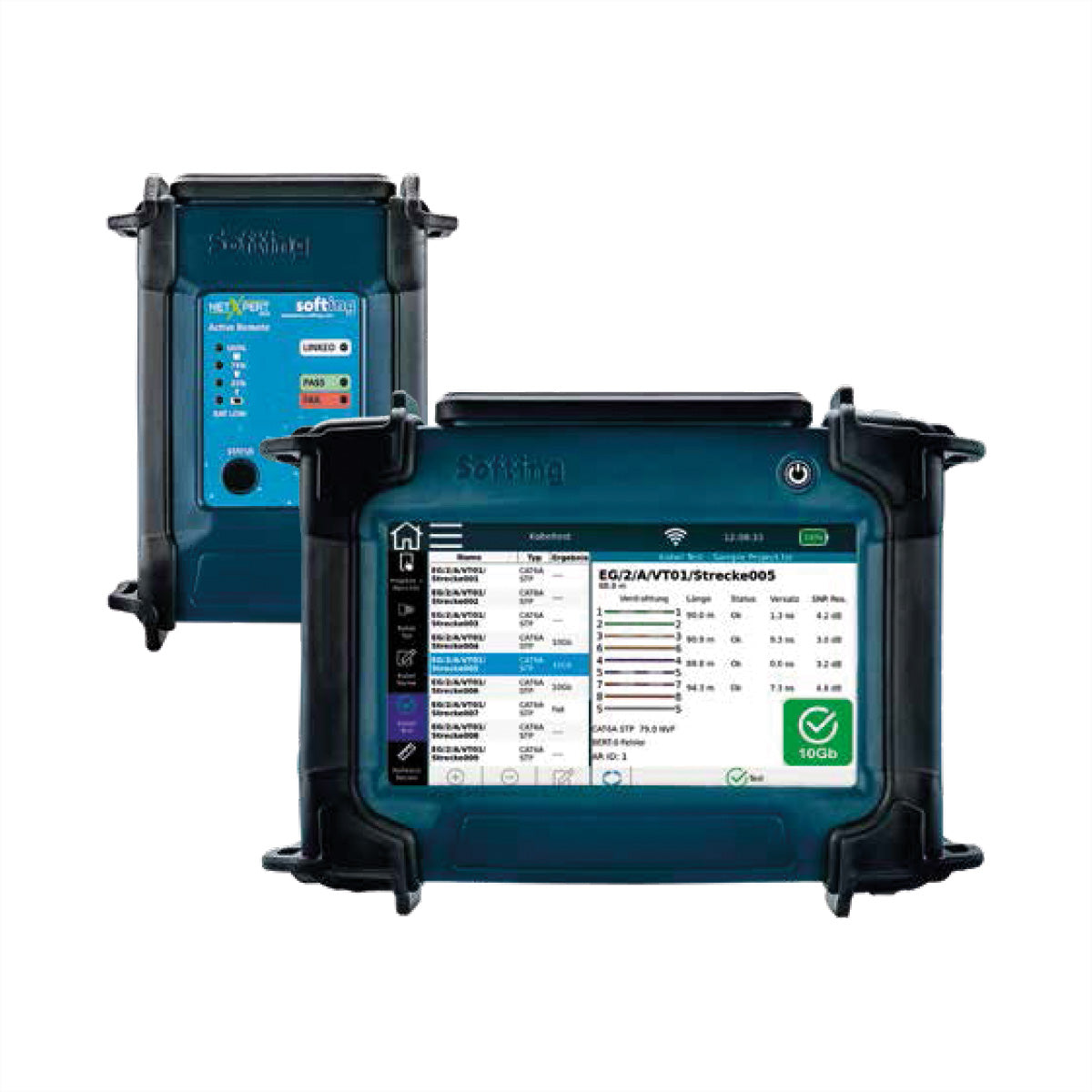Softing IT Networks NetXpert XG2 – Netzwerk-Kabeltester – 10 Gbit/s, PoE bis 90 W, Touch-Display