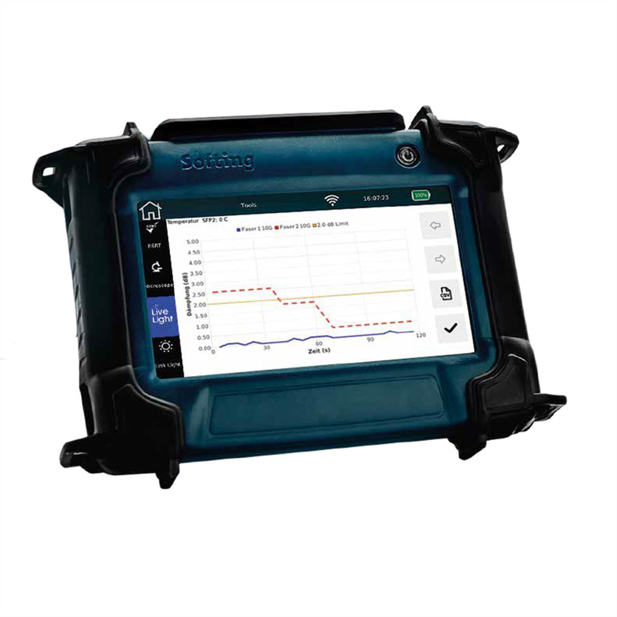 Softing IT Networks NetXpert XG2 – Netzwerk-Kabeltester – 10 Gbit/s, PoE bis 90 W, Touch-Display