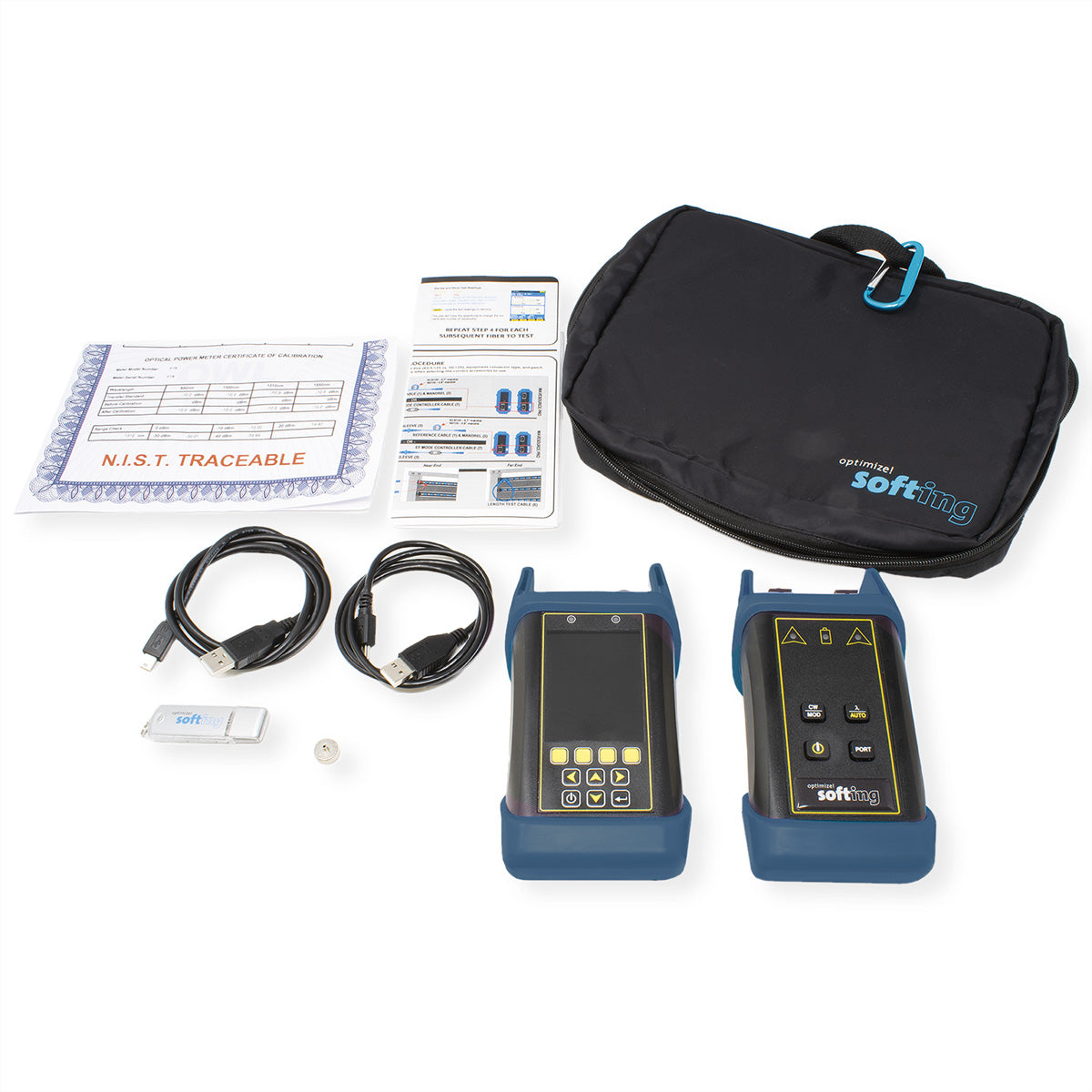 Softing IT Networks FiberXpert 700 – Kabeltester – Quad-Lichtquelle (MM 850/1300, SM 1310/1550 nm), kalibriert