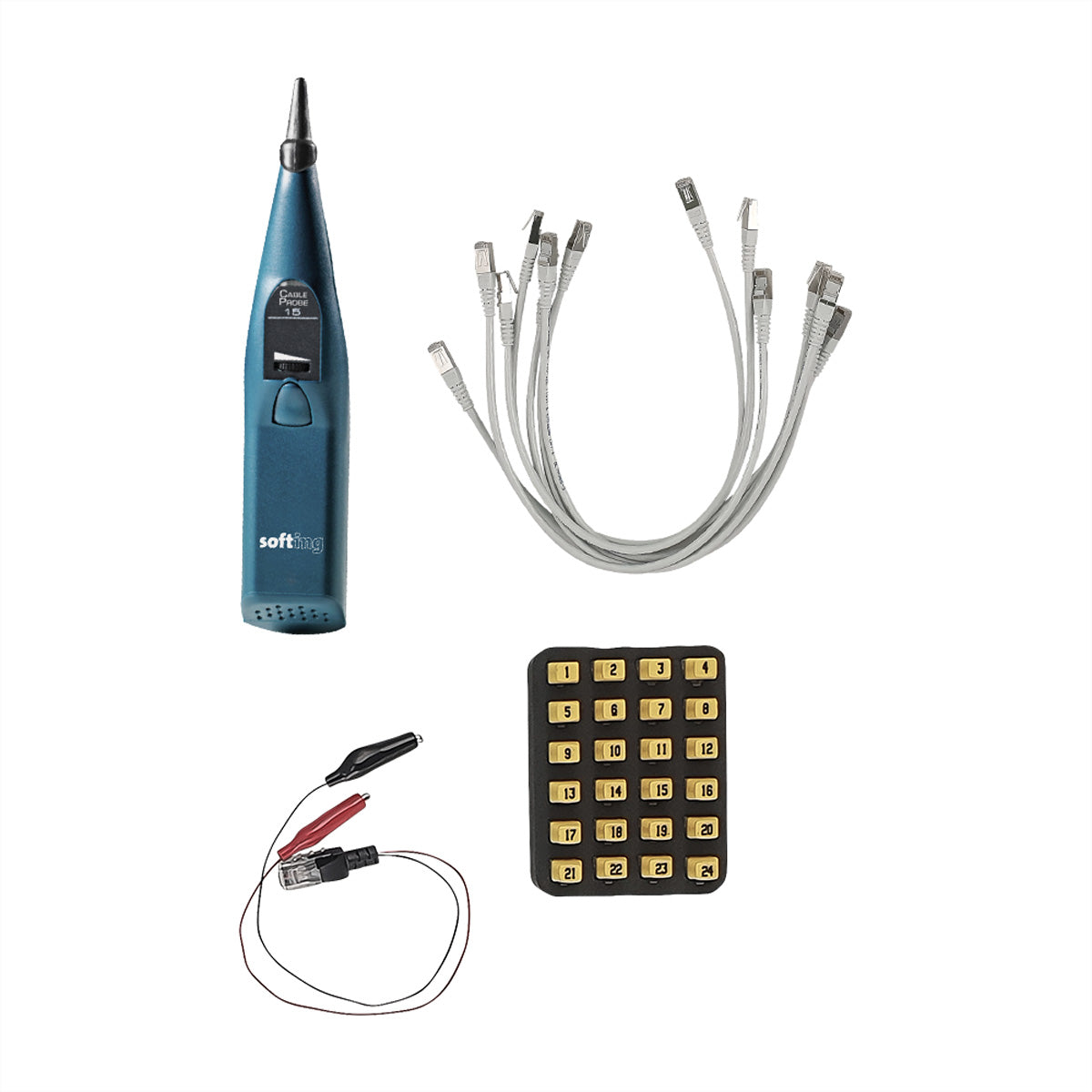Softing IT Networks Softing Professional Zubehör Kit – Netzwerk-Kabeltester – RJ45/LC/Coax, SFP 1 GBit/s (MM/SM), für LinkXpert M3