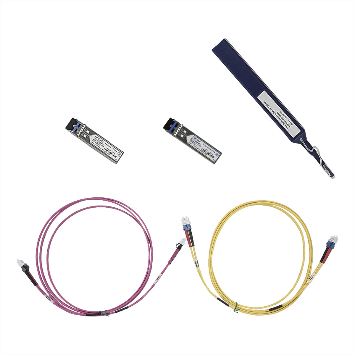 Softing IT Networks Glasfaser-Zubehörkit – für LinkXpert M3, LC‑LC OM4/OS2 Duplex, 1G SFP MM/SM, LC‑Clickclean