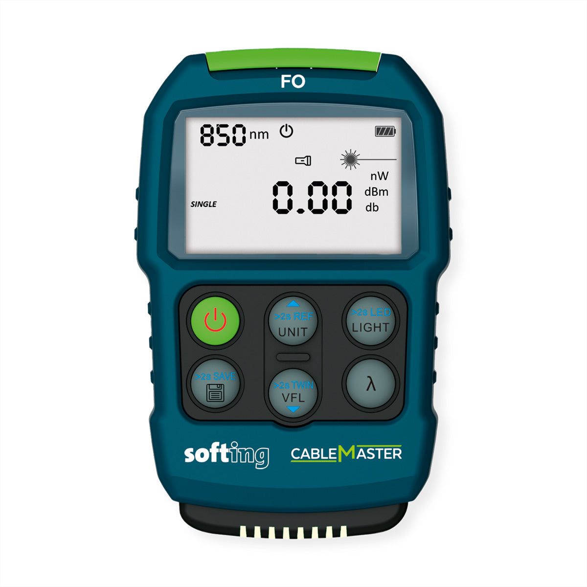 Softing IT Networks Softing CableMaster FO – Netzwerk-Kabeltester – Optisches Powermeter, VFL, RJ45-Patchkabel-Test