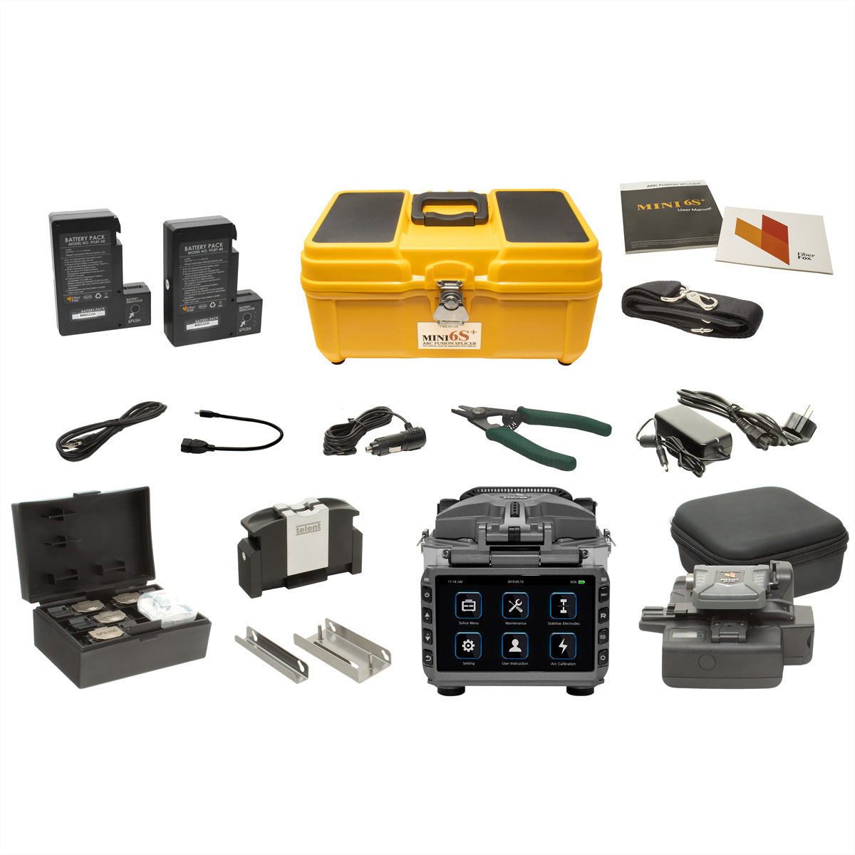 Softing IT Networks FiberFox Mini 6+ Spleissgerät – Spleisszeit 6 s – 2×5,2 Ah & Ladegerät, Koffer