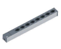 Bachmann Rack-PDU Basic 1U, einphasig 3,6 kW (16 A, 250 V), 8×T23, Eingang T23, 3 m – schwarz