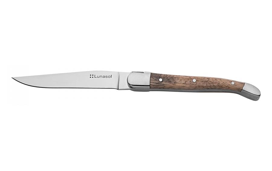 Sola Basic Steakmesser – 6er-Set, 10,5 cm, Glatter Schliff, Edelstahl, Holzgriff, Hellbraun