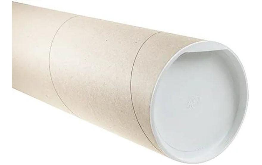 Neutral Versandhülse – Ø 100 × 540 mm, mit 2 PE-Deckeln