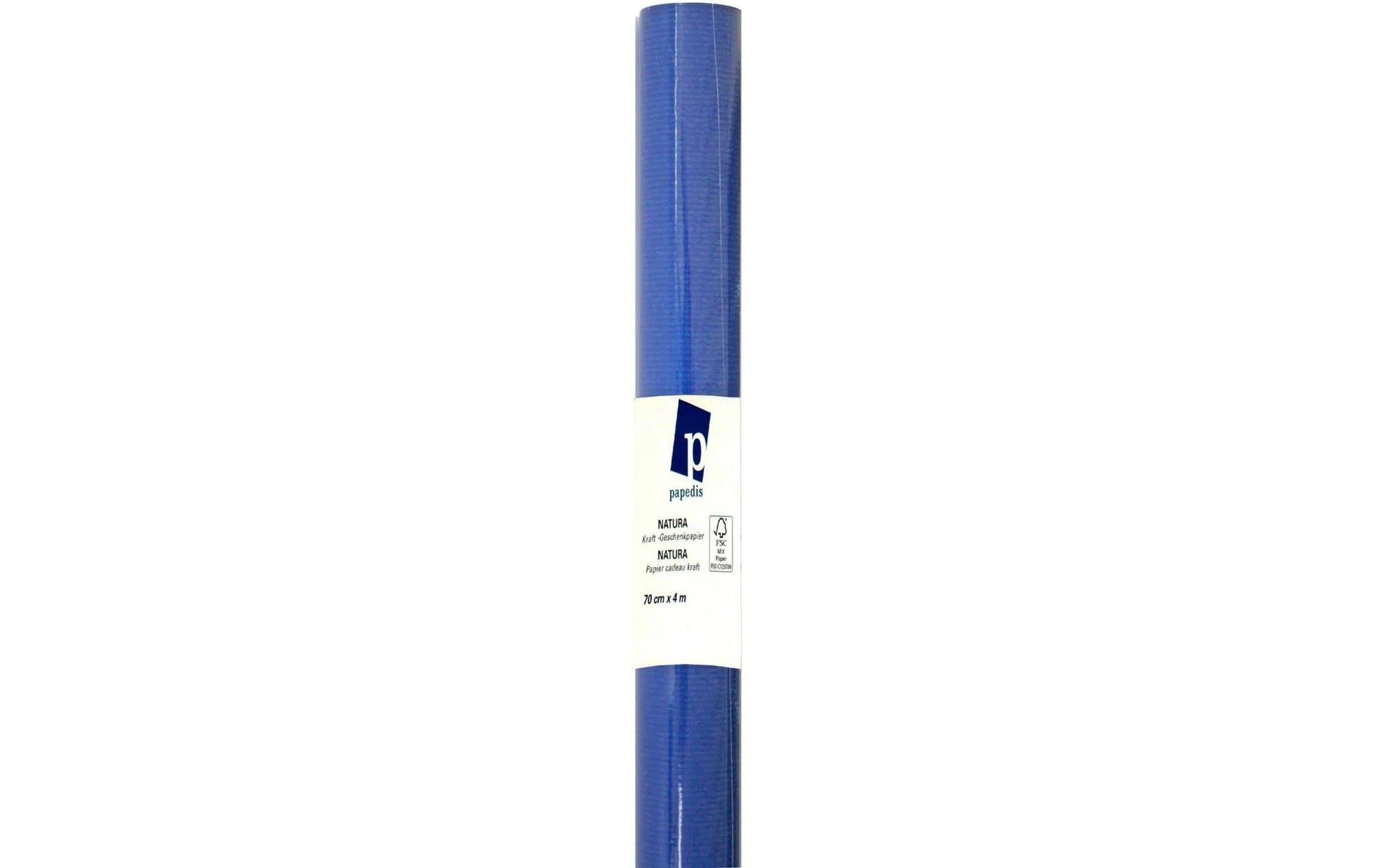 Neutral Natura Kraft Geschenkpapier Kraftpapier Blau – 70 cm × 4 m – 70 g/m²
