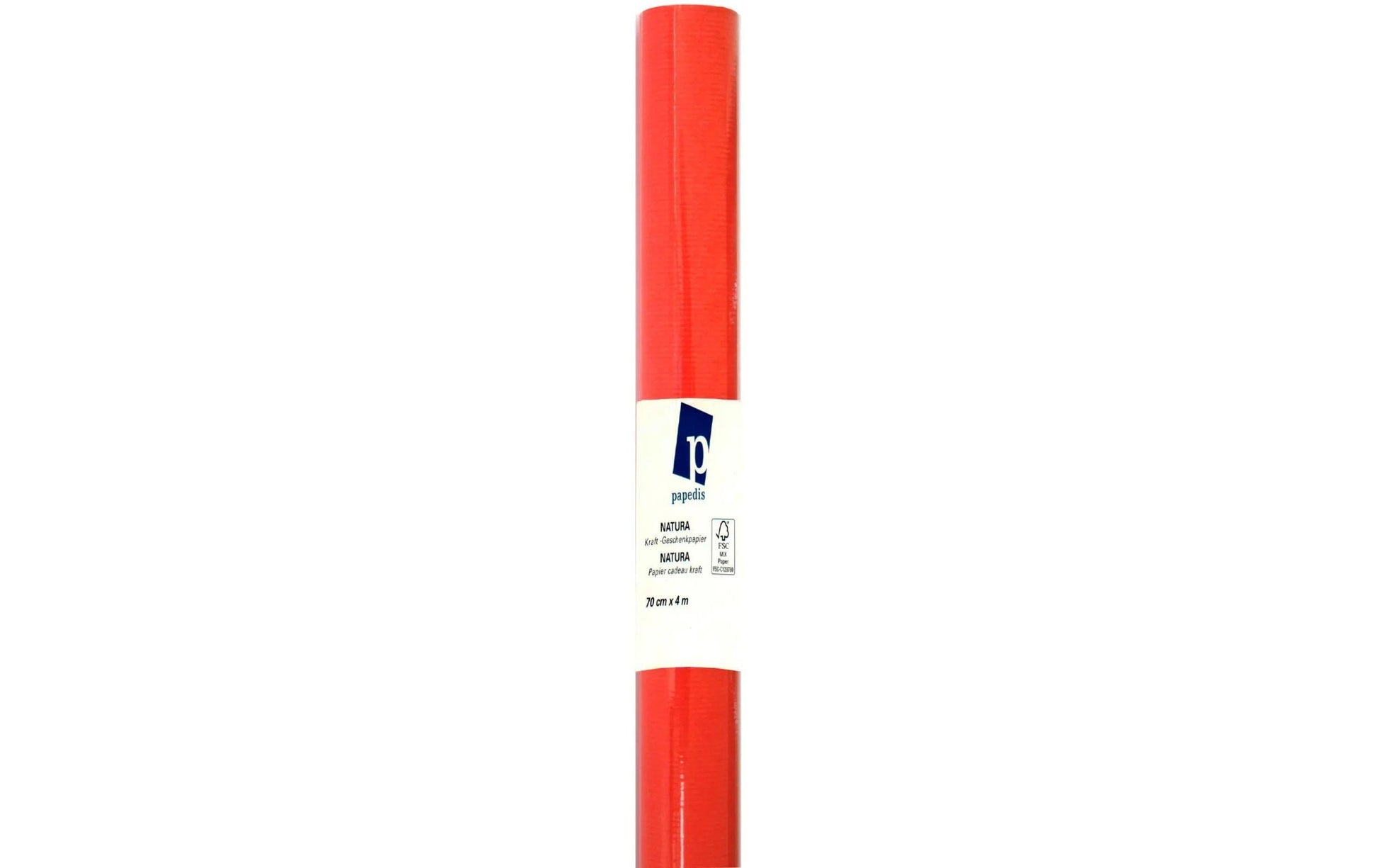 Neutral Geschenkpapier Kraftpapier Rot – 70 cm × 4 m – 70 g/m²
