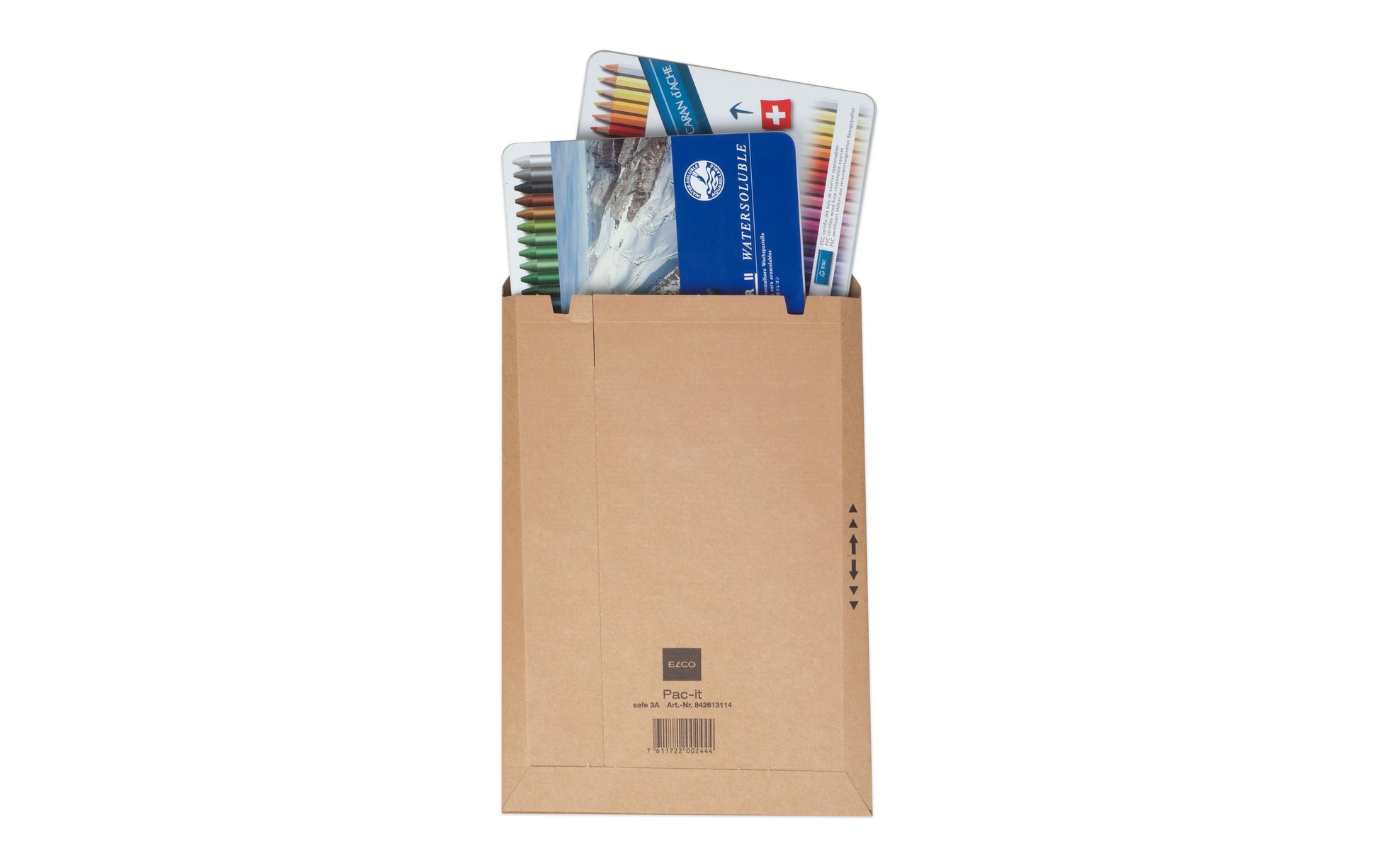 Elco Pac-it SAFE Karton-Versandtasche – B4, ohne Fenster, selbstklebend, mit Aufreissband, braun – 25 Stk.