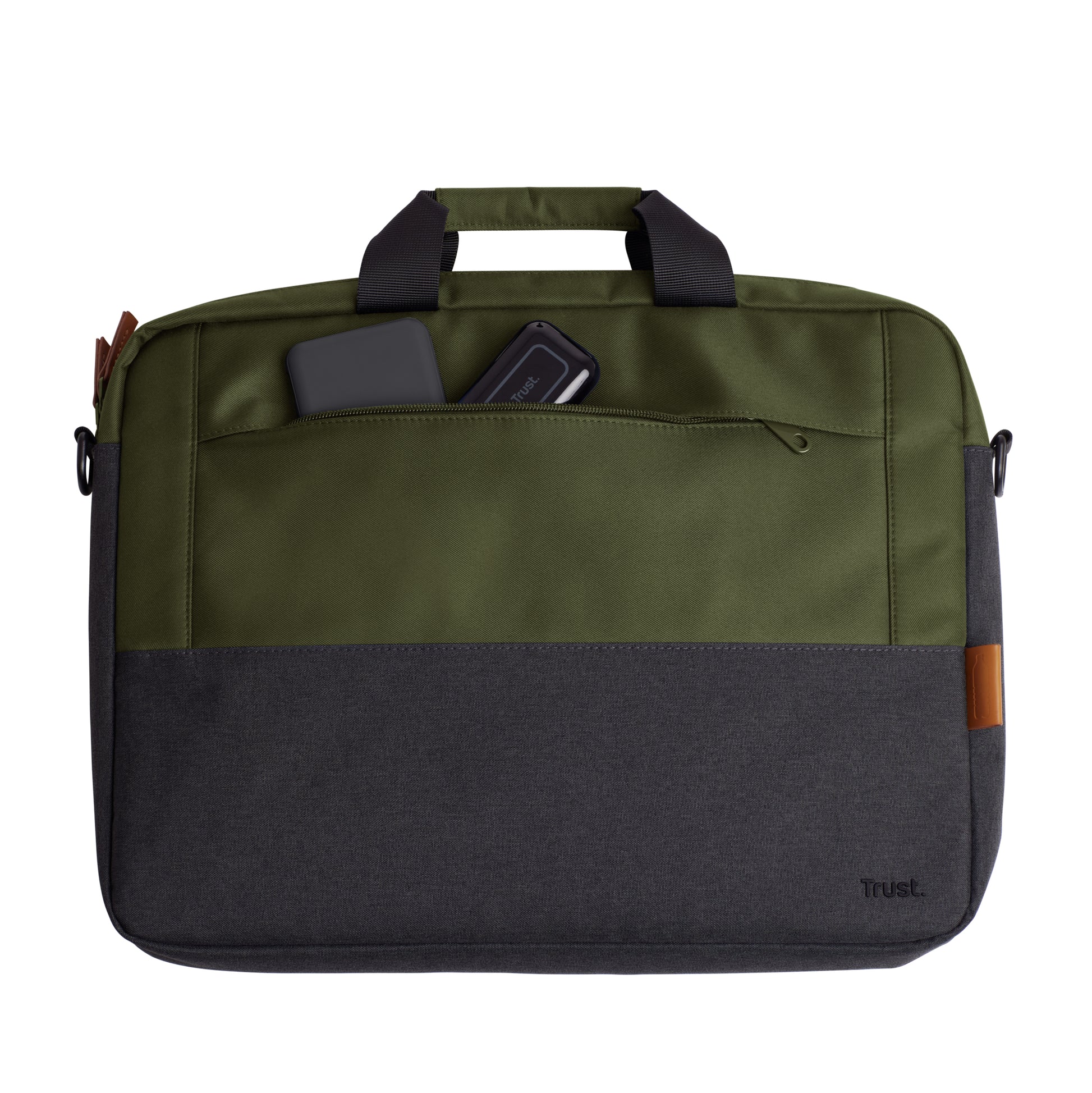 Trust Notebook-Tasche bis 16" – Wasserdicht, abnehmbarer Schultergurt – Grün