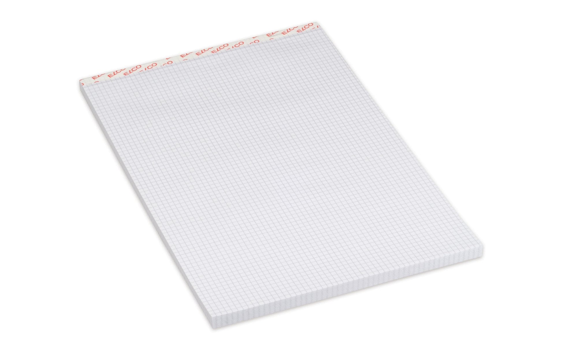 Elco Notizblock A4, kariert, 100 Blatt, Klammerheftung, perforiert, 70 g/m² – weiss