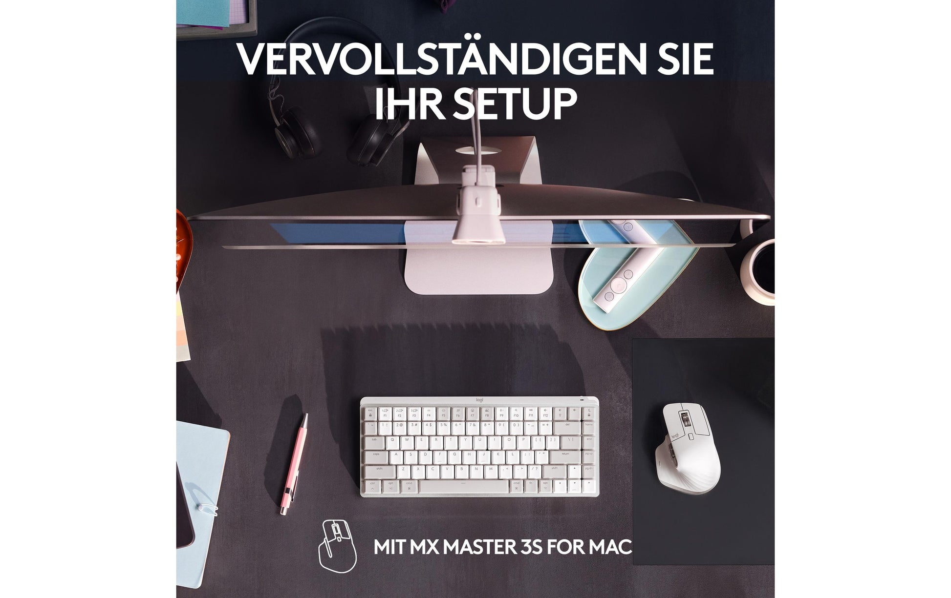 Logitech MX Mechanical Mini – Tastatur, kabellos (Bluetooth/2,4 GHz), CH-Layout (DE-CH), TKL – für macOS