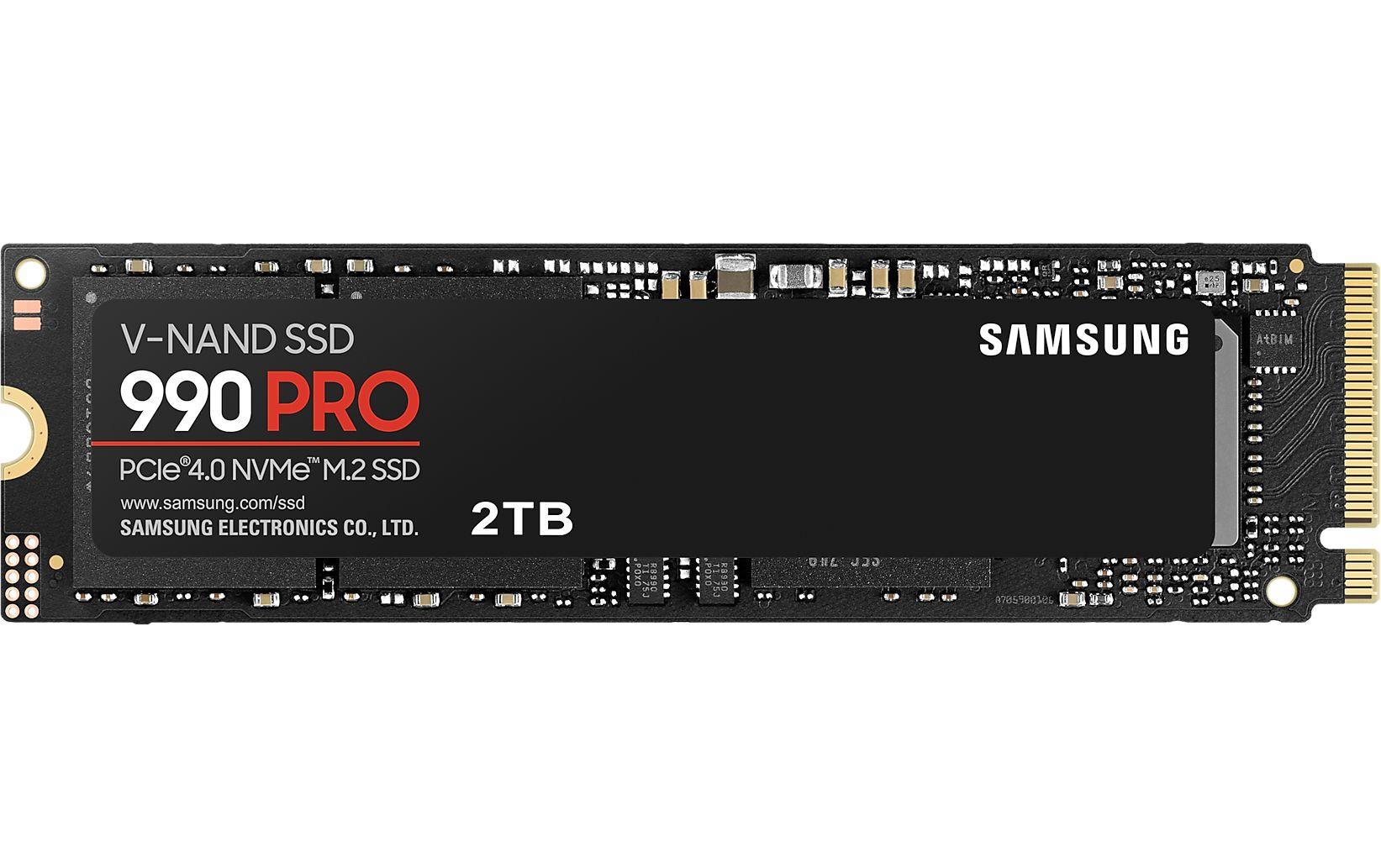 Samsung 990 PRO – 2 TB M.2 2280 NVMe PCIe 4.0 x4, 7'450/6'900 MB/s – für PC