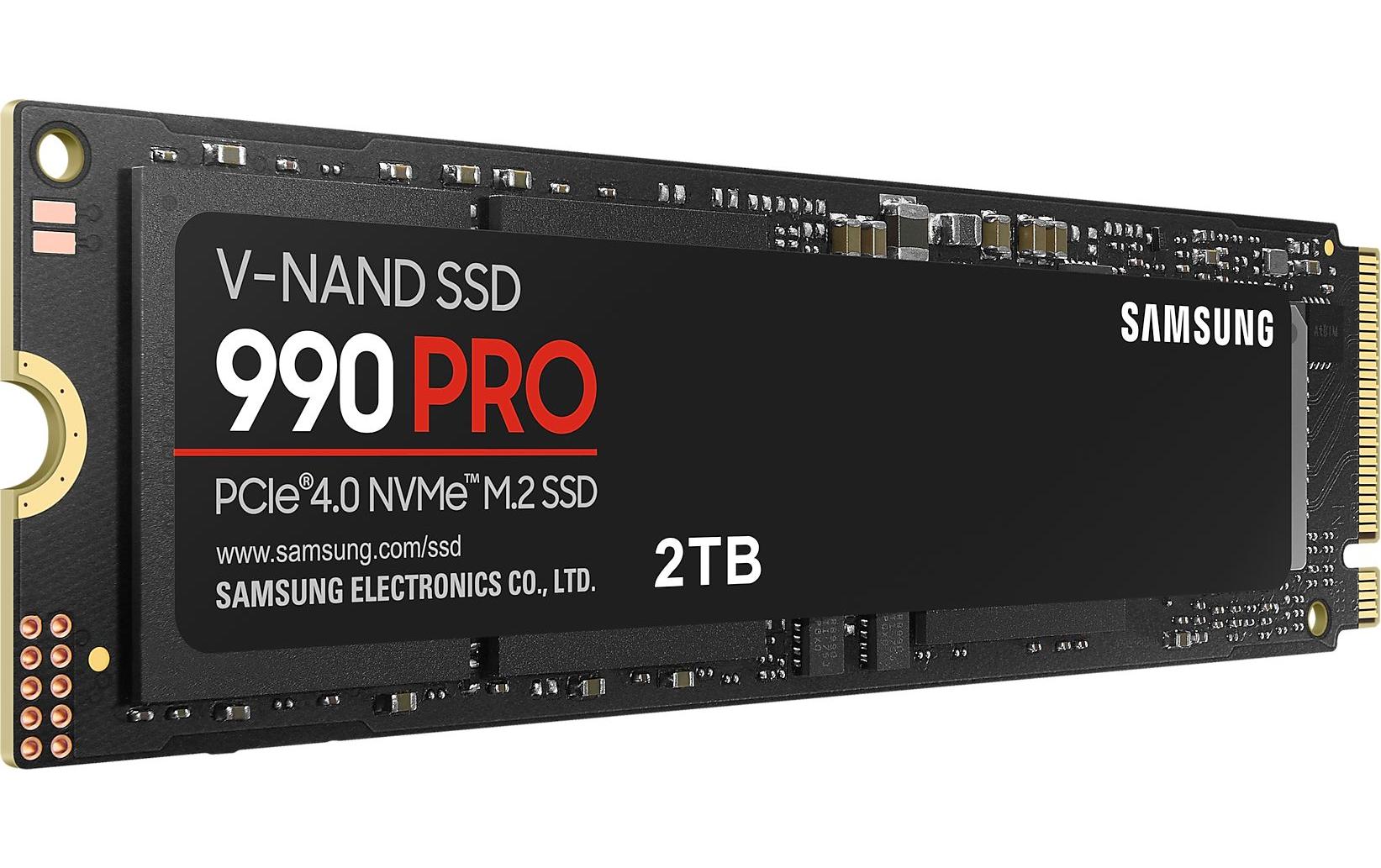 Samsung 990 PRO – 2 TB M.2 2280 NVMe PCIe 4.0 x4, 7'450/6'900 MB/s – für PC