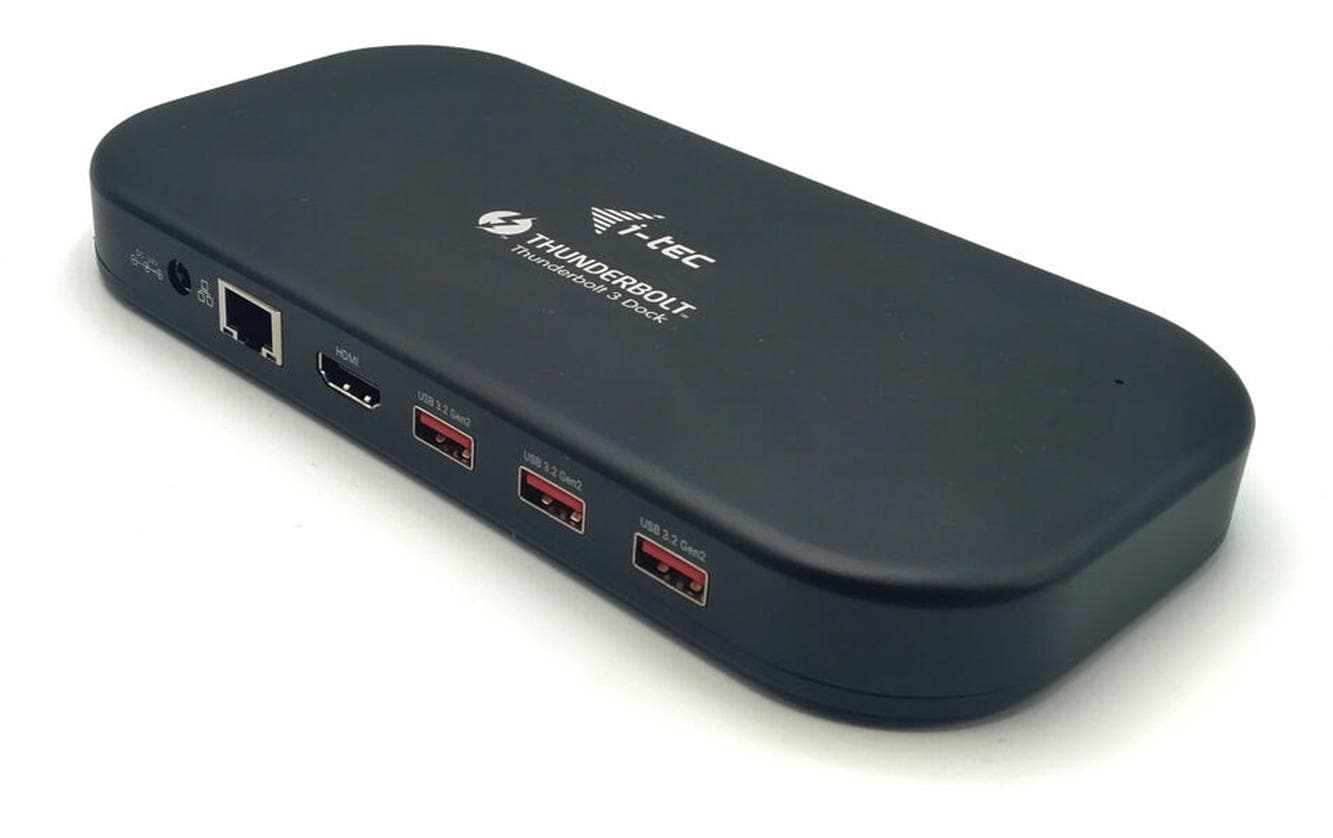 i-tec Dockingstation – Thunderbolt 3, 1× HDMI, 5× USB-A, 1× USB-C, 60 W PD, GbE, für Windows/Mac/iPadOS