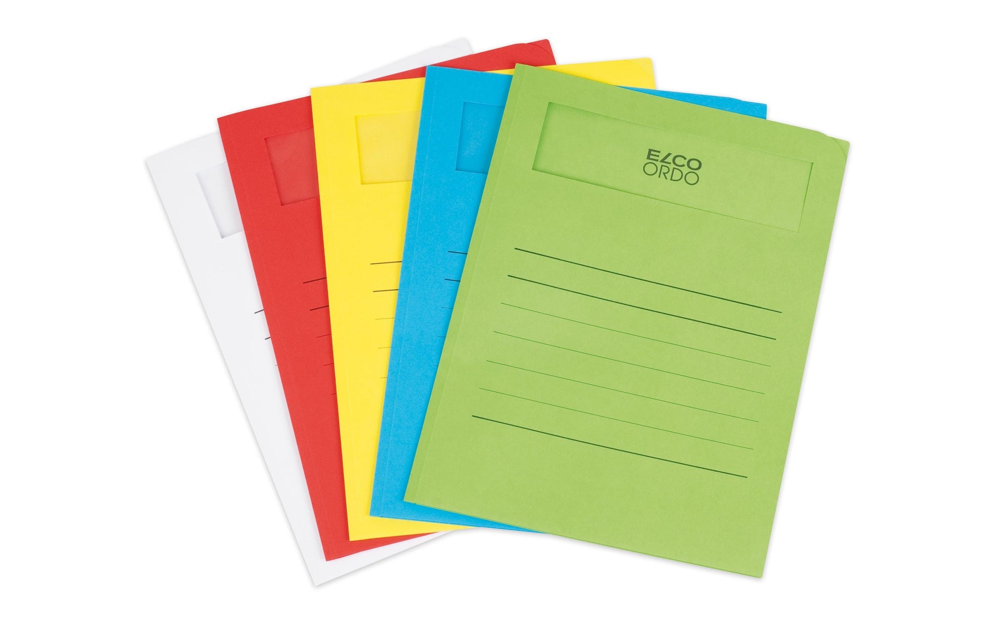 Elco Sichtmappe A4 – farbig sortiert, Papier, 50er-Pack