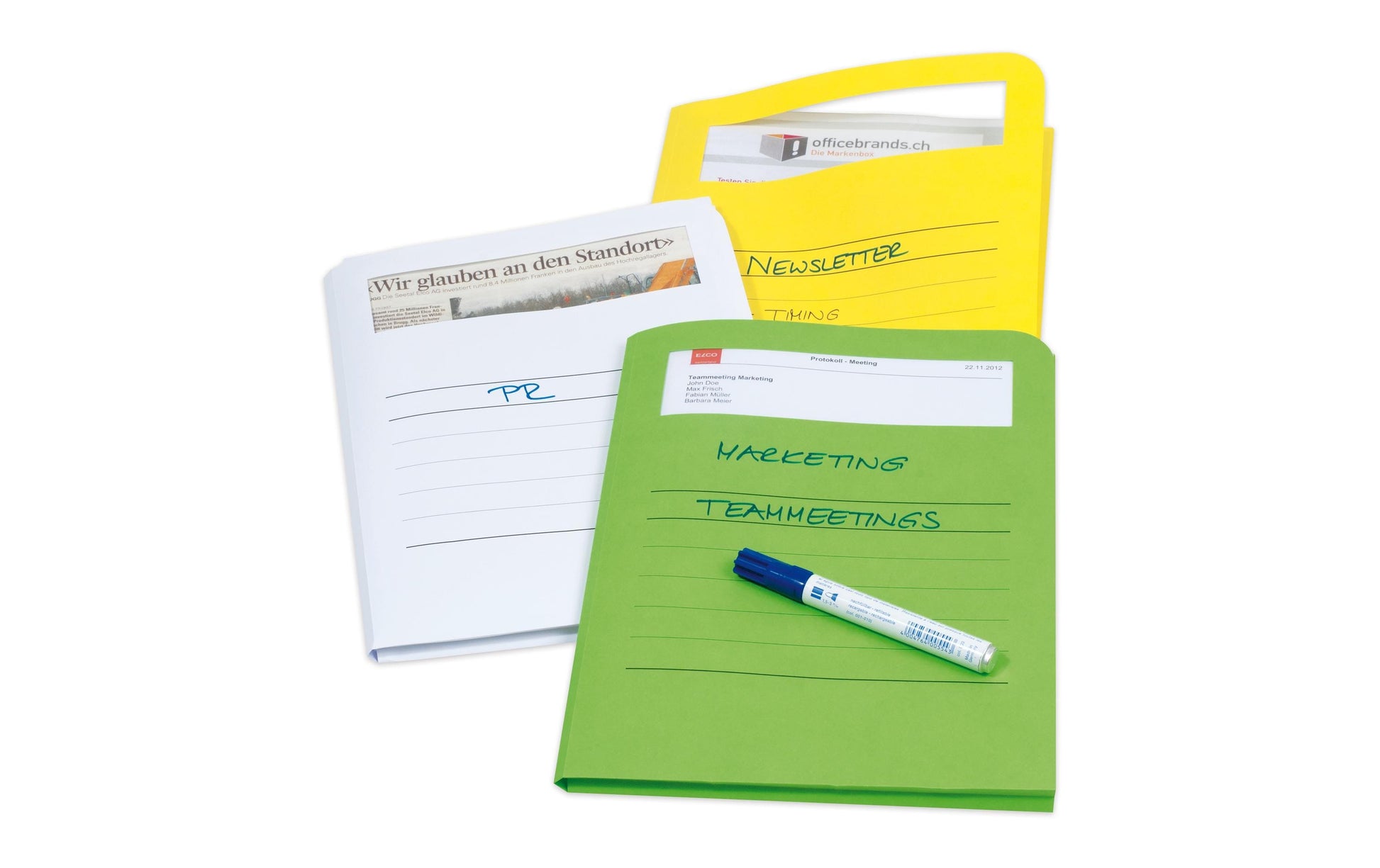 Elco Sichtmappe A4 – farbig sortiert, Papier, 50er-Pack