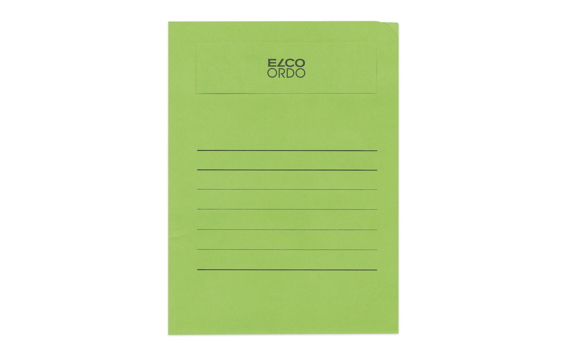 Elco Sichtmappe A4 – intensivgrün, Papier, Sichtfenster, Beschriftungsvordruck, 50er-Pack