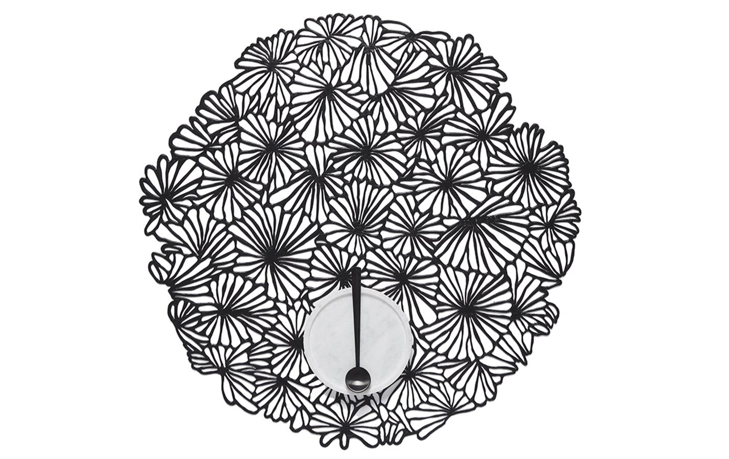 Chilewich Tischset – rund, Vinyl, Blumenmotiv, Ø38,7 cm
