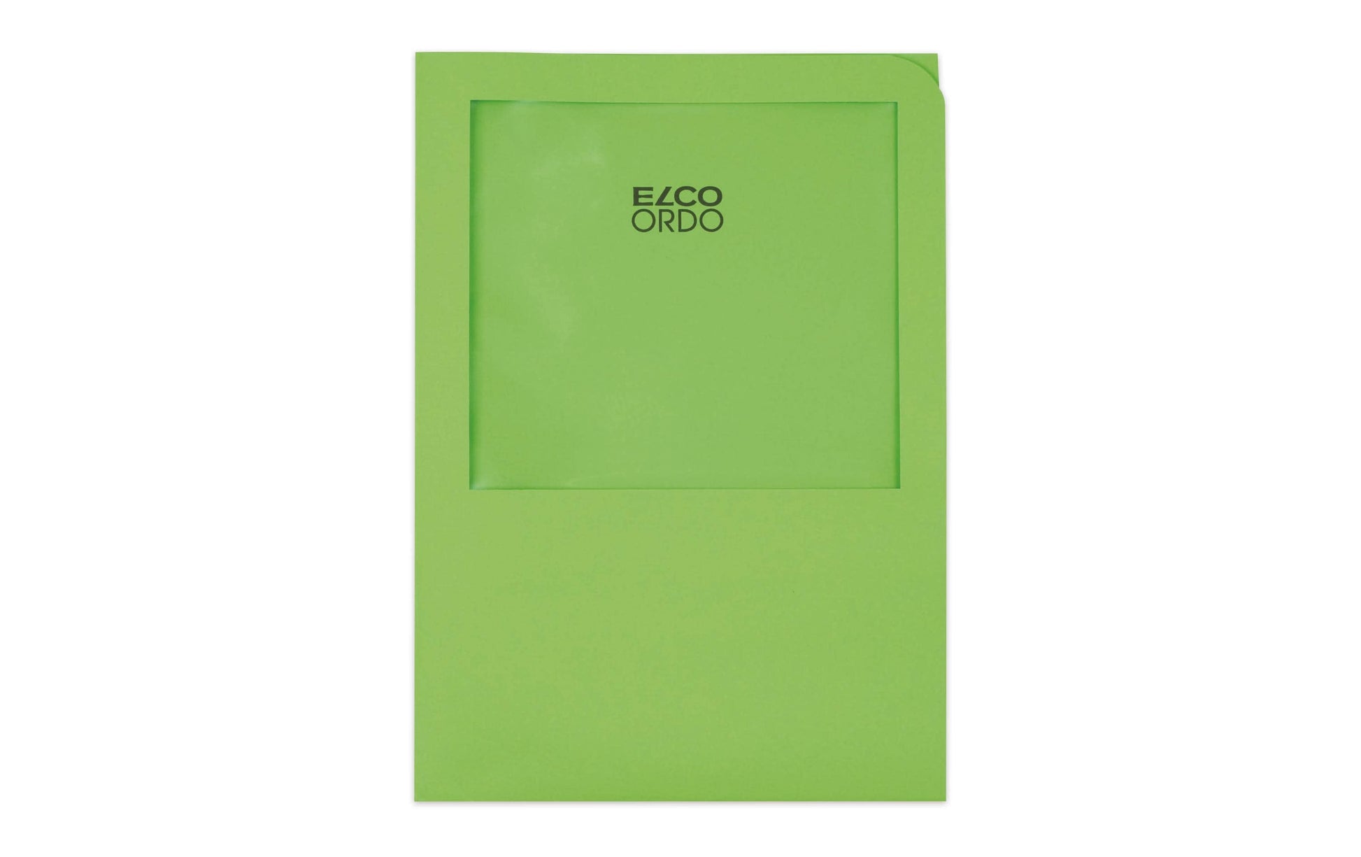Elco Sichtmappe A4, intensivgrün, Papier, Sichtfenster, 100er-Pack