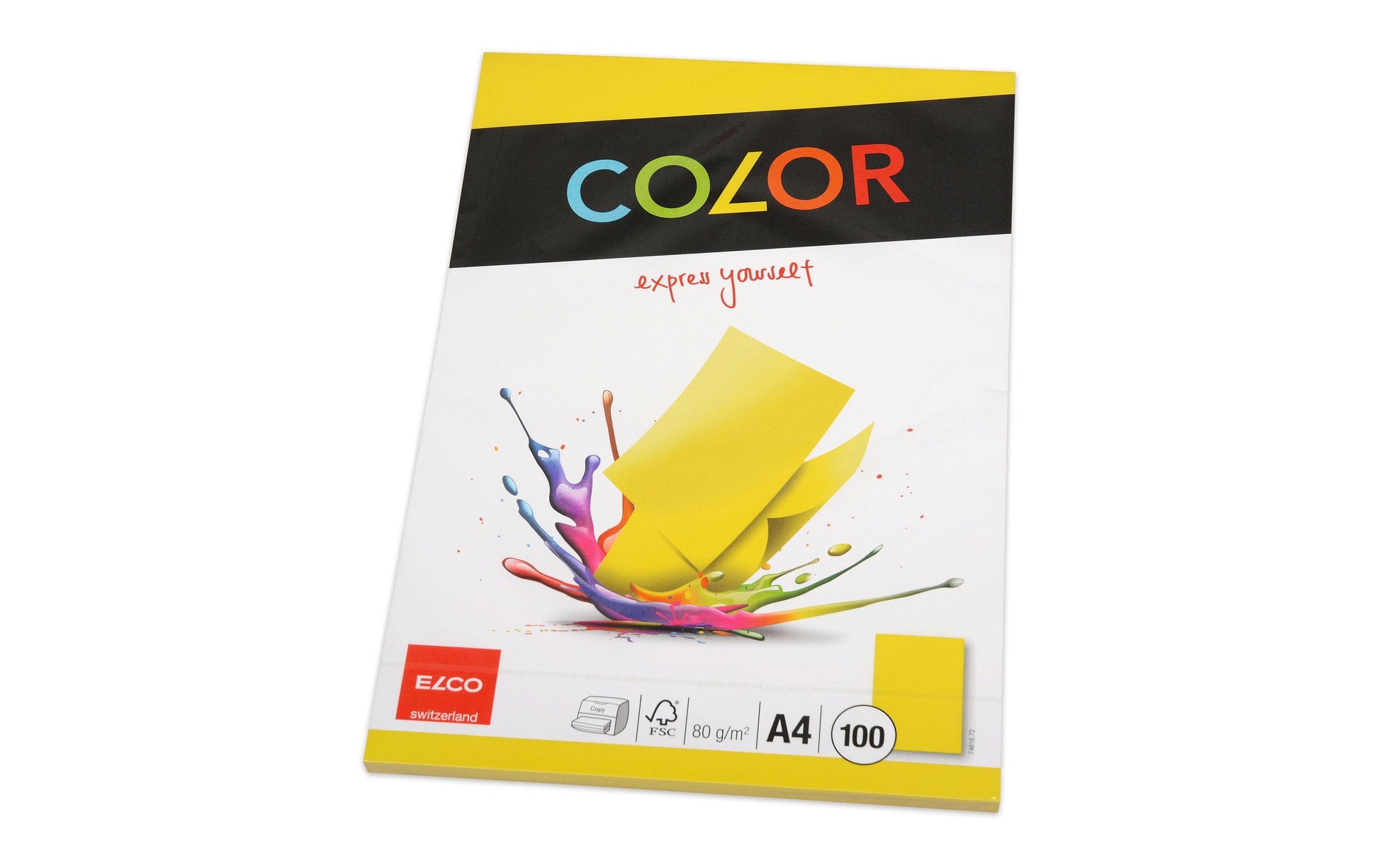 Elco Kopierpapier – A4, 80 g/m², intensivgelb – für Inkjet/Laser/Kopierer – FSC – 100 Blatt