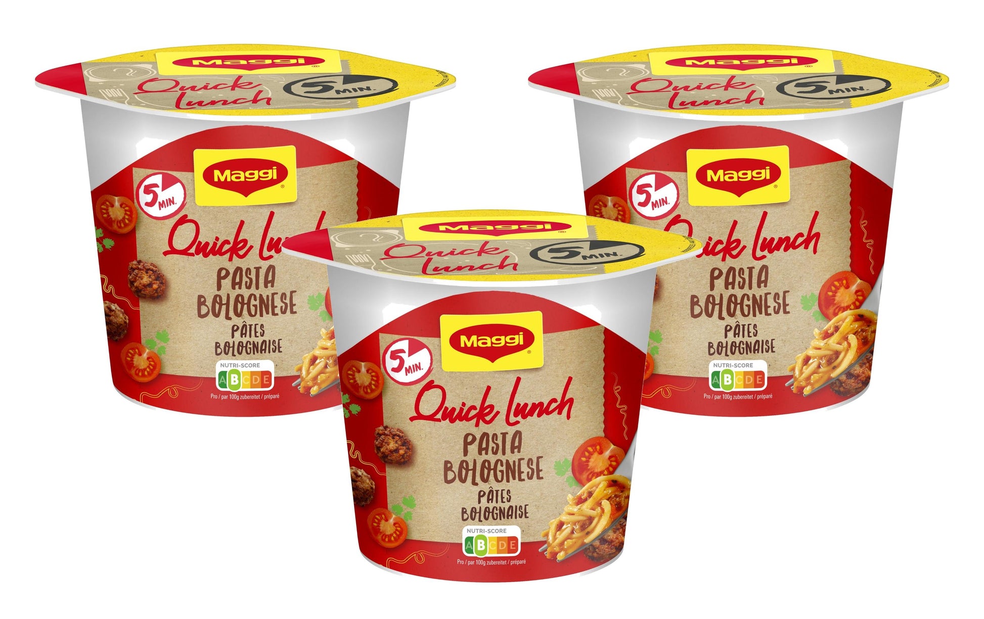 Maggi Quick Lunch Pastagericht Bolognese Beutel – 3×60 g