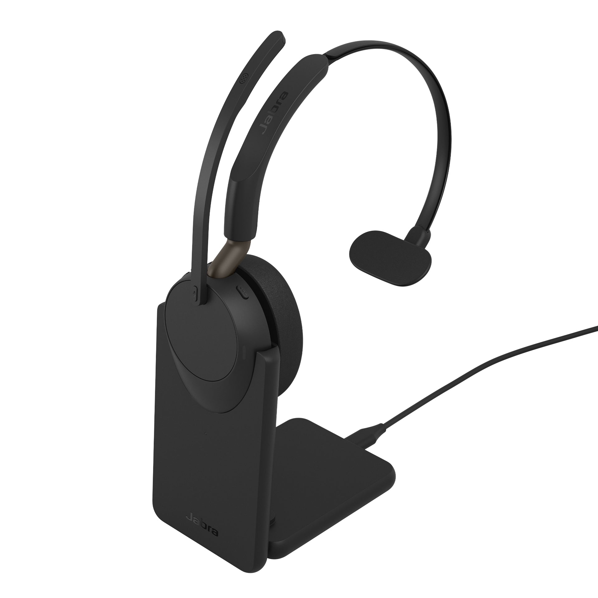 Jabra Evolve3 65 Mono On-Ear Office-Headset – BT, UC-optimiert, mit USB-C-Dongle, Schwarz