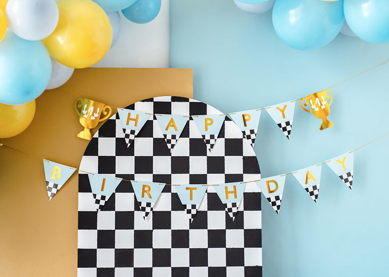 PartyDeco Fahnenbanner Happy Birthday – mehrfarbig – 250 × 13 cm – Papier – 1 Stück