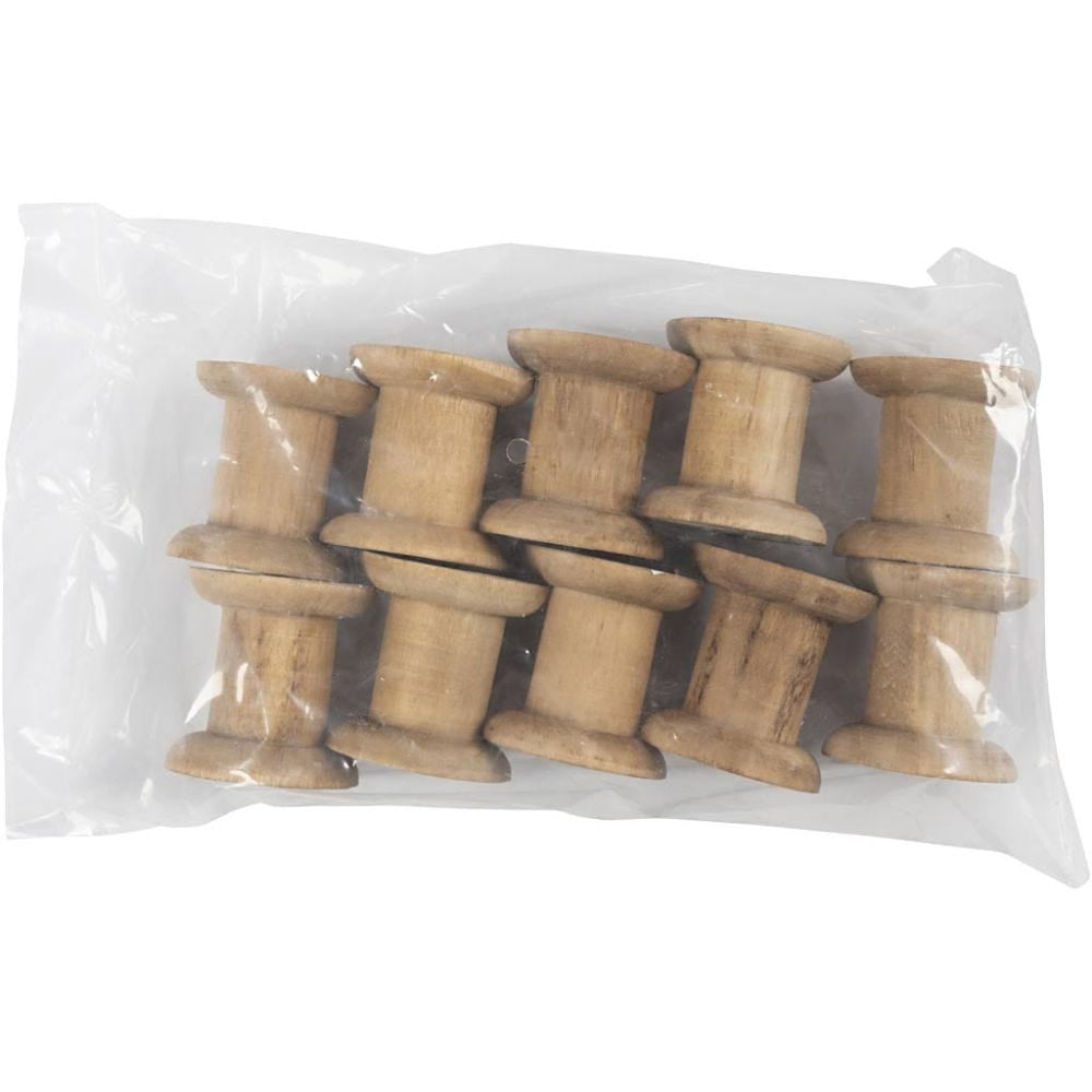 Creativ Company Holzrohling, Holz, braun, 5 × 5 × 5 cm, 10 Stk.