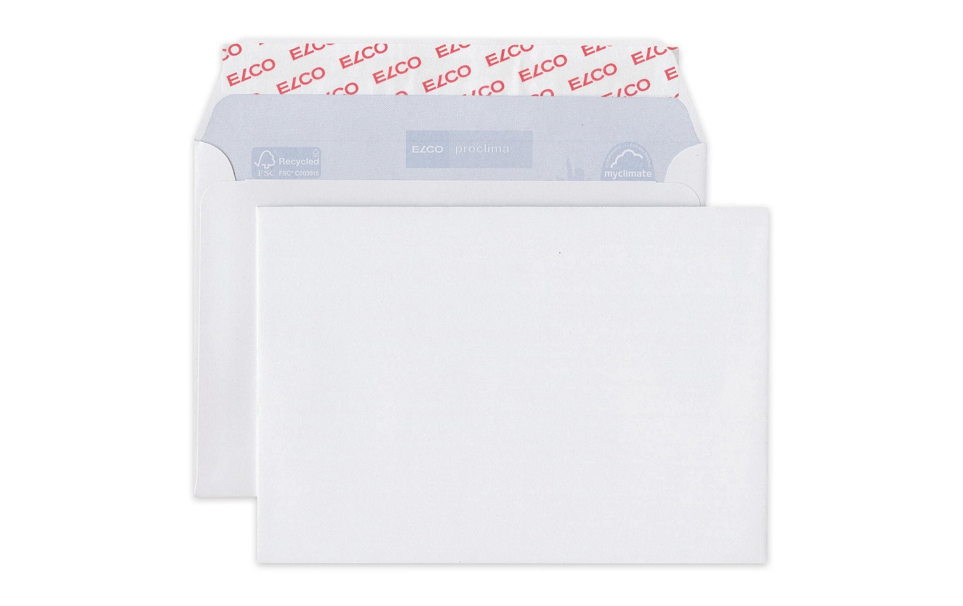 Elco Couvert C6 (162 × 114 mm), Haftklebend (Optifix), Weiss, 100 g/m², Papier, Gerade Klappe – 50 Stk.