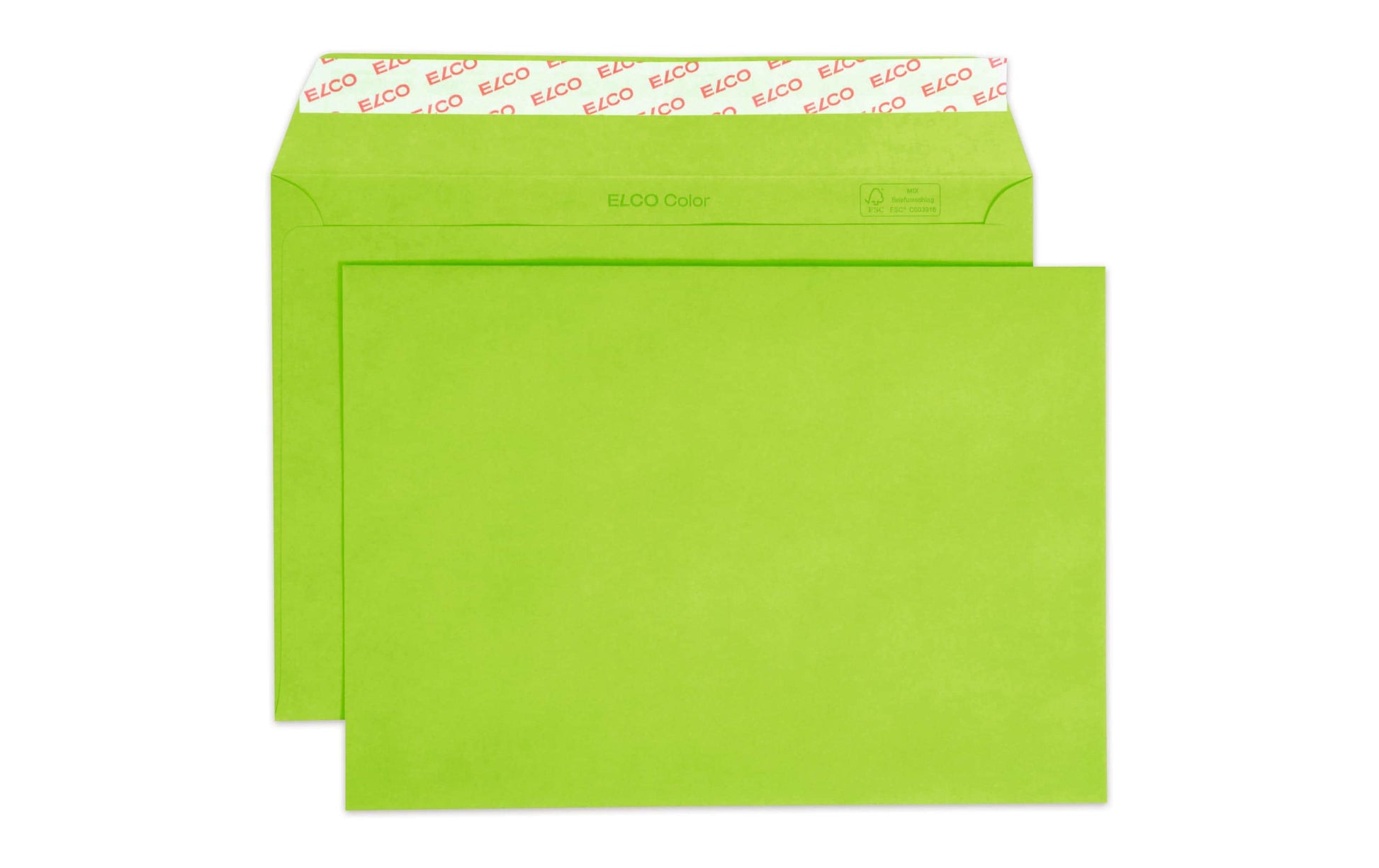 Elco Couvert C5 (229 × 162 mm), ohne Fenster, selbstklebend (Optifix), intensivgrün, 100 g/m² – 250 Stk.