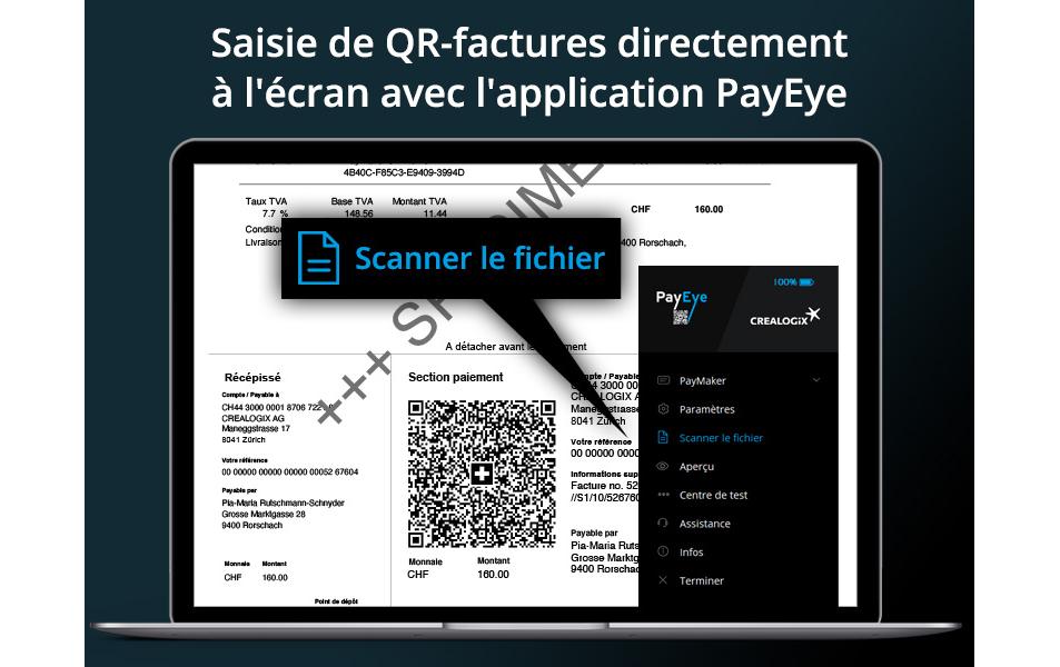 Crealogix PayEye – Barcodeleser – USB – Dokumentenerfassung