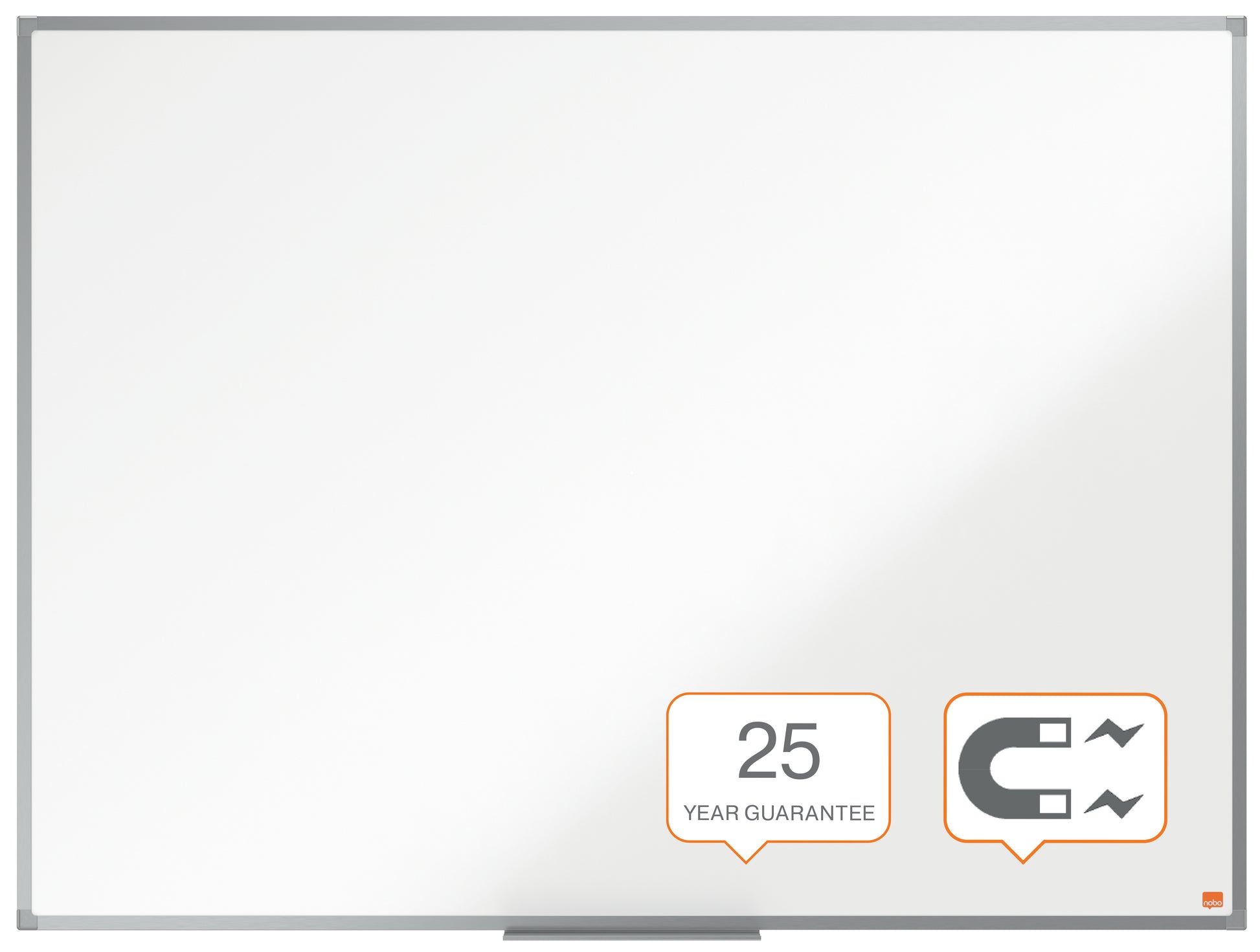 Nobo Prestige Whiteboard – Emaille, magnetisch – 120 × 90 cm