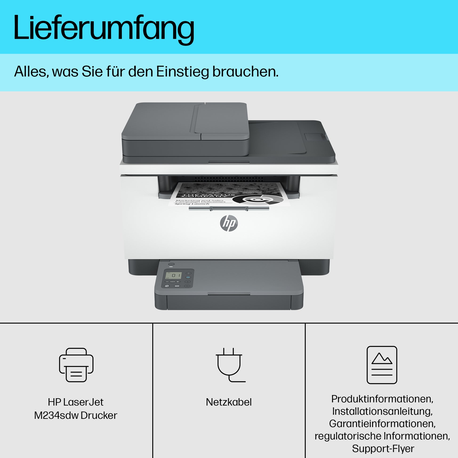 HP LaserJet M234sdw – S/W Laser-MFP A4