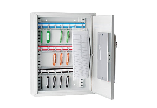 Wedo Schlüsselkasten 102 62137, für 21 Schlüssel, Elektronikschloss, Stahlblech, Wandmontage