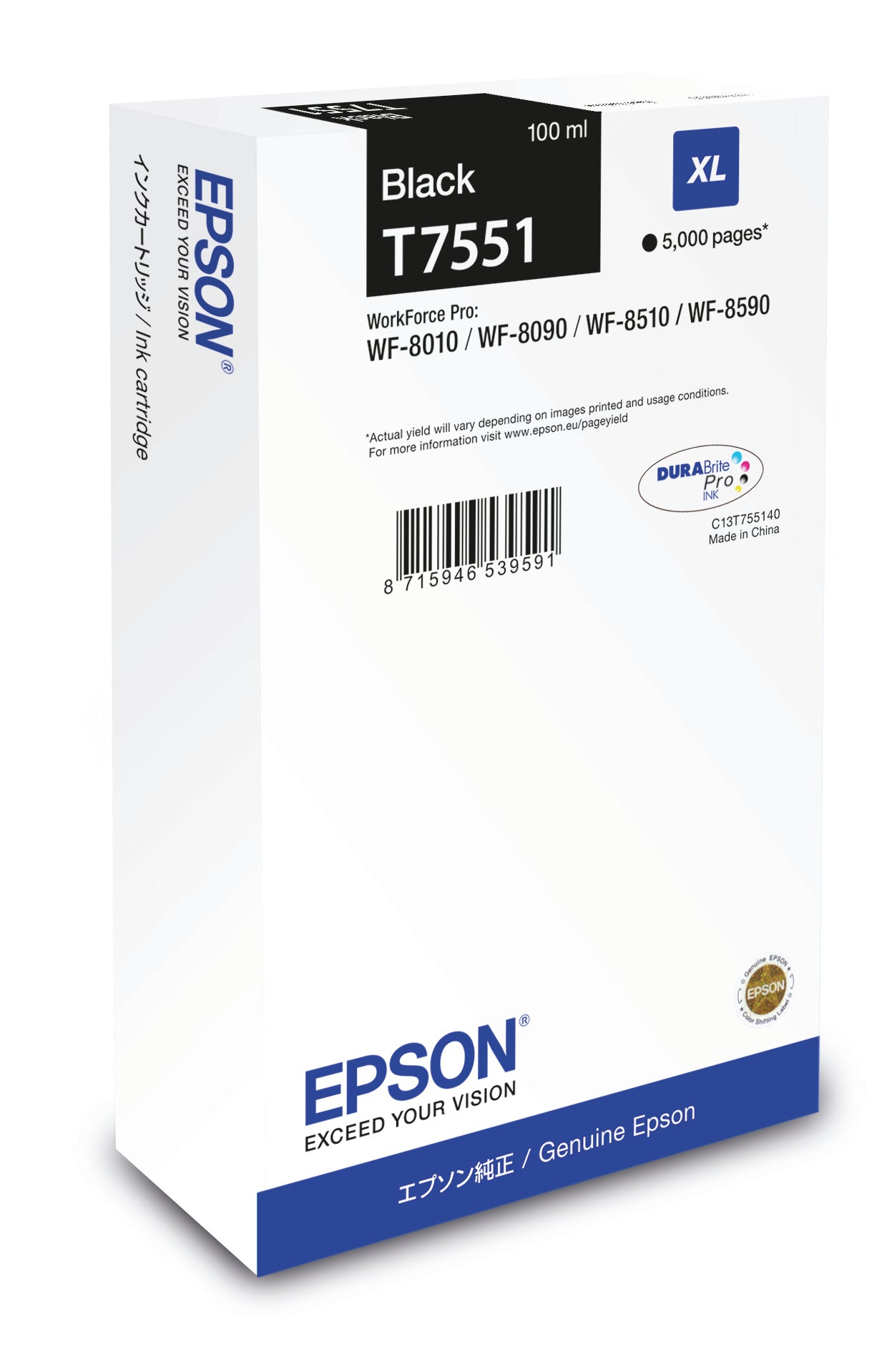 Epson Tintenpatrone T7551, Schwarz