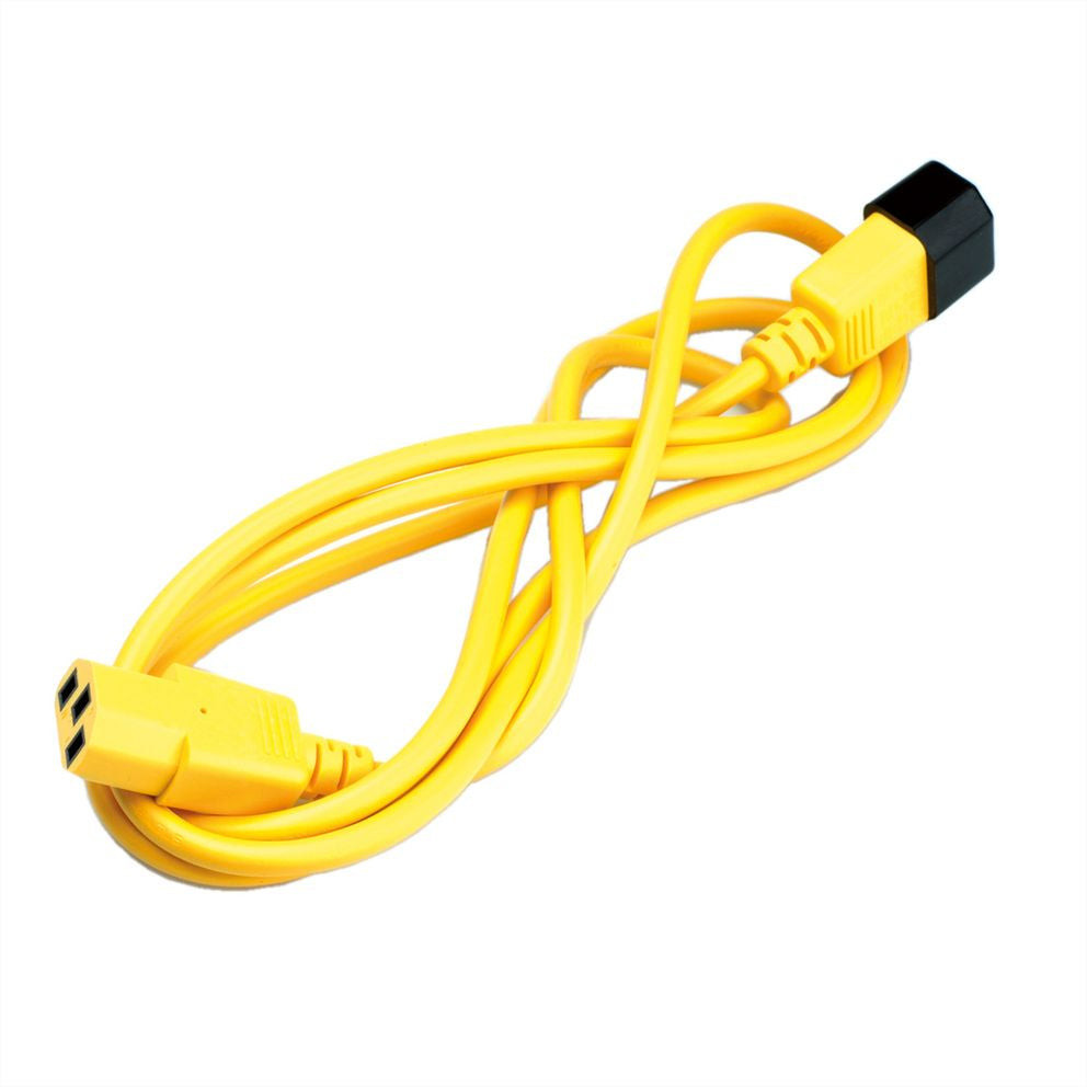 ROLINE Netzkabel – IEC C14 zu IEC C13, 3 m, 250 V/10 A, Gelb