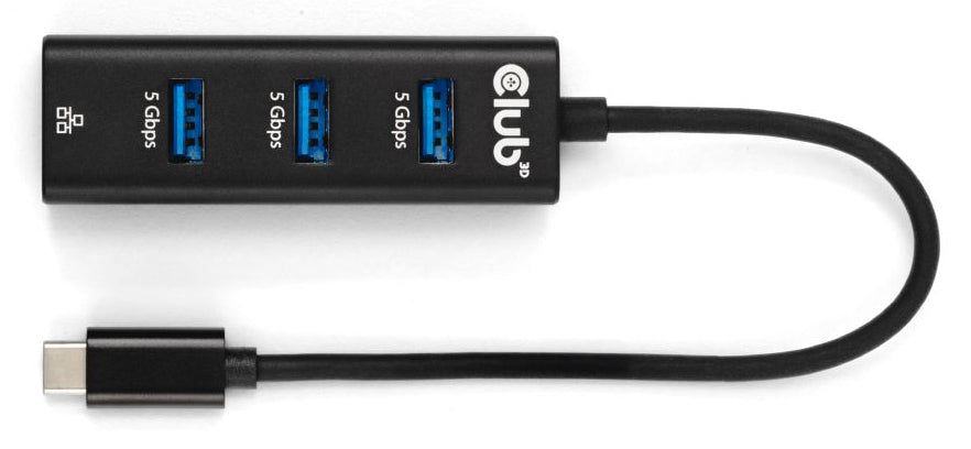 CLUB3D Club 3D CSV-1549 USB-Hub – USB-C, 3× USB-A, 12 W PD, GbE