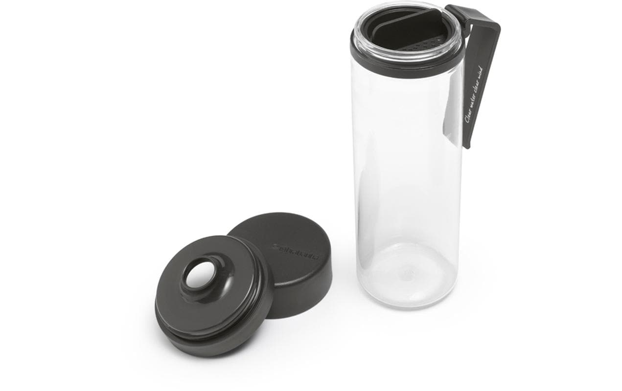 Brabantia Make & Take Trinkflasche 500 ml – Kunststoff, Schraubdeckel, Dunkelgrau