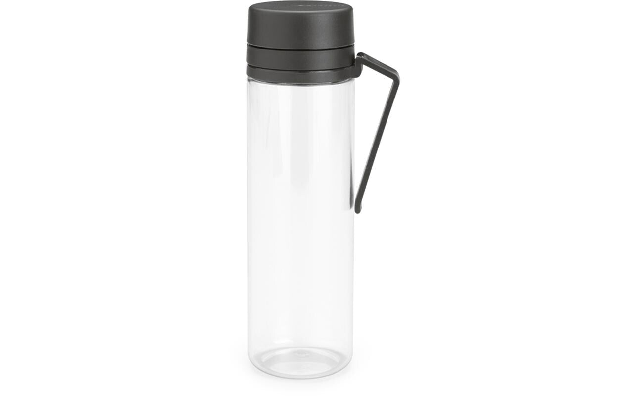 Brabantia Make & Take Trinkflasche 500 ml – Kunststoff, Schraubdeckel, Dunkelgrau