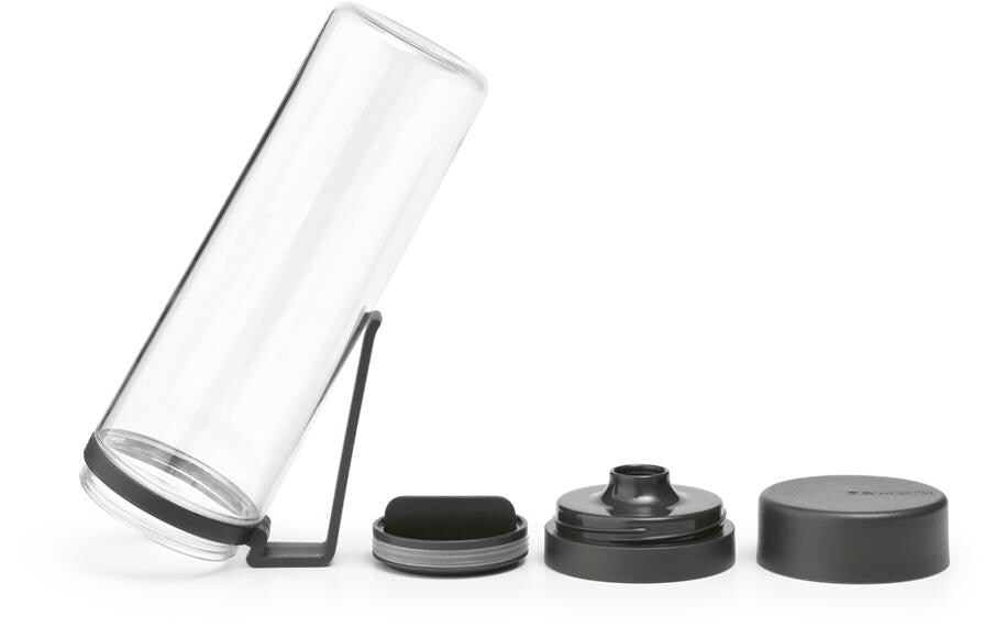 Brabantia Make & Take Trinkflasche 500 ml – Kunststoff, Schraubdeckel, Dunkelgrau