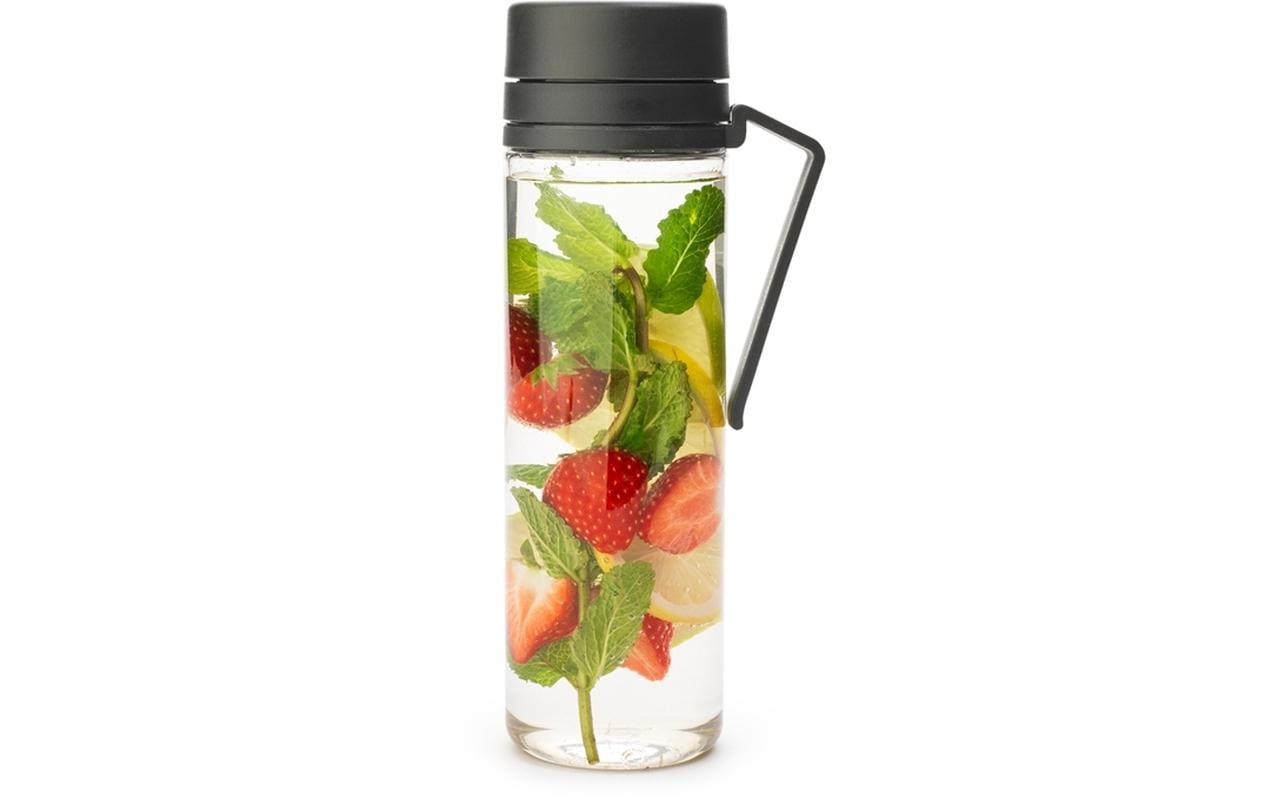 Brabantia Make & Take Trinkflasche 500 ml – Kunststoff, Schraubdeckel, Dunkelgrau