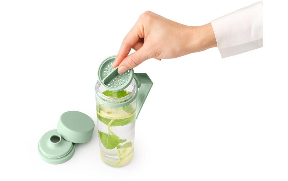 Brabantia Make & Take Trinkflasche 500 ml – Kunststoff, Schraubdeckel, Jadegrün