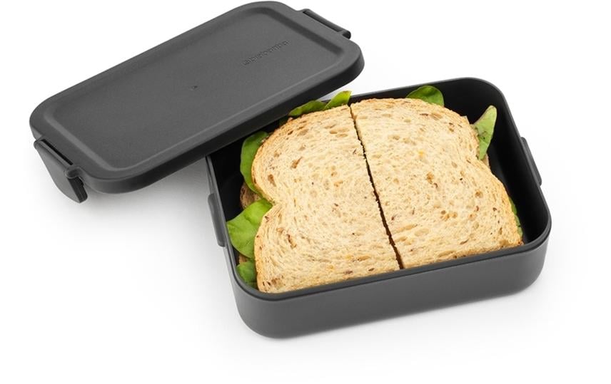 Brabantia Lunchbox Make & Take – 1,1 l – dunkelgrau – Recycling-Kunststoff – 1 Stk.