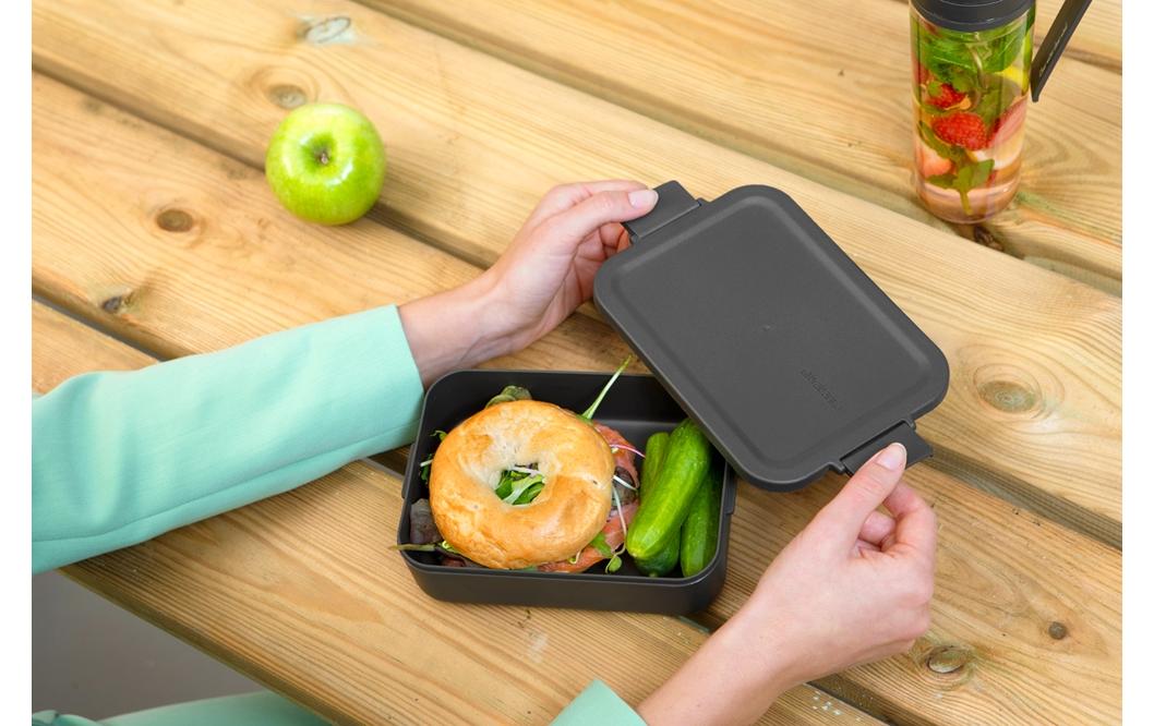 Brabantia Lunchbox Make & Take – 1,1 l – dunkelgrau – Recycling-Kunststoff – 1 Stk.