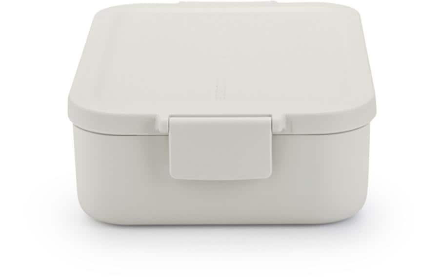 Brabantia Lunchbox 1,1 L, 20 × 13,5 × 5,5 cm, Kunststoff (recycelt), Hellgrau