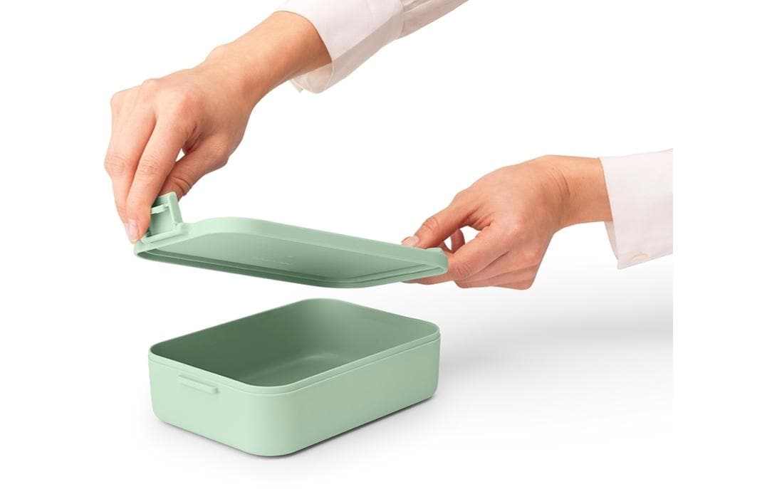 Brabantia Make & Take – Lunchbox 1,1 l, 20 × 13,5 × 5,5 cm, Kunststoff (recycelt), Hellgrün