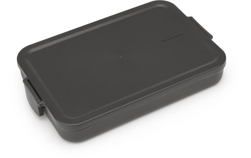 Brabantia Make & Take – Lunchbox 1,1 l, 25,5 × 16,6 × 3,7 cm, Kunststoff, Dunkelgrau