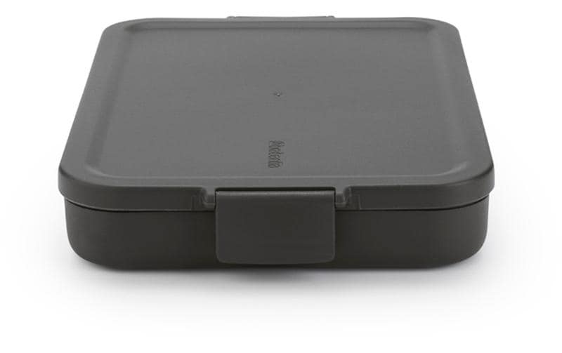 Brabantia Make & Take – Lunchbox 1,1 l, 25,5 × 16,6 × 3,7 cm, Kunststoff, Dunkelgrau